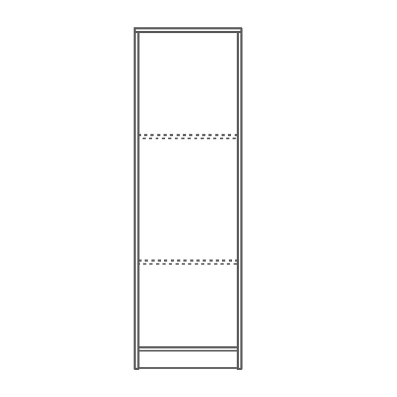 Multipurpose wardrobe with one door White 46x34x h147 cm