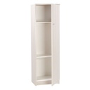 Multipurpose wardrobe with one door White 46x34x h147 cm