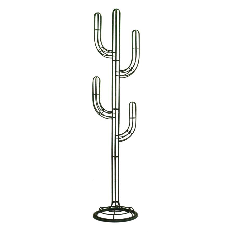 Attaccapanni a stelo in metallo a forma di cactus verde h185 cm