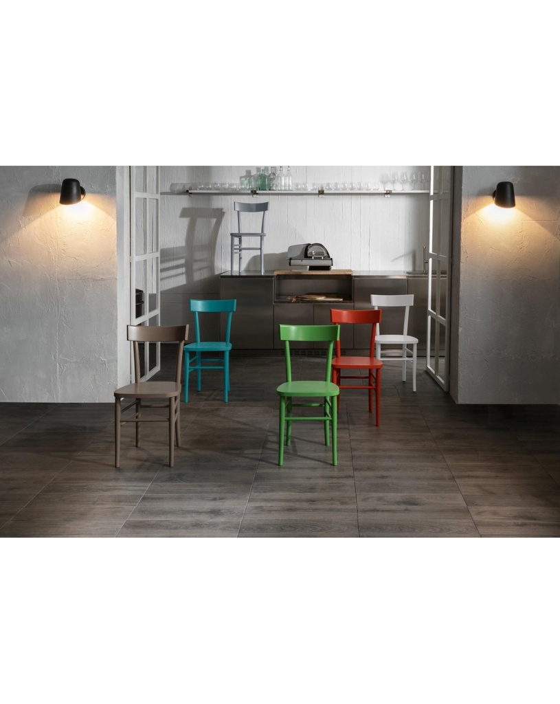 2x Sedia in legno laccato Brera pesca STS