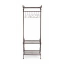 Attaccapanni in acciaio Marrone tre ripiani Marrone MELANIE 55x46x h170 cm