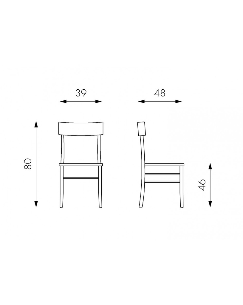 2x Sedia in legno laccato Brera verde STS