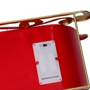 Babbo natale metallo slitta rosso cm32x17h29