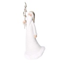 Babbo natale resina con albero bianco cm13x12h27