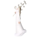 Babbo natale resina con albero bianco cm13x12h27