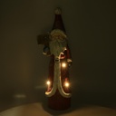 Babbo natale resina led rosso cm19x14h55,5