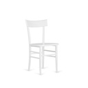 2x Sedia in legno laccato bianco 48x39x80h cm