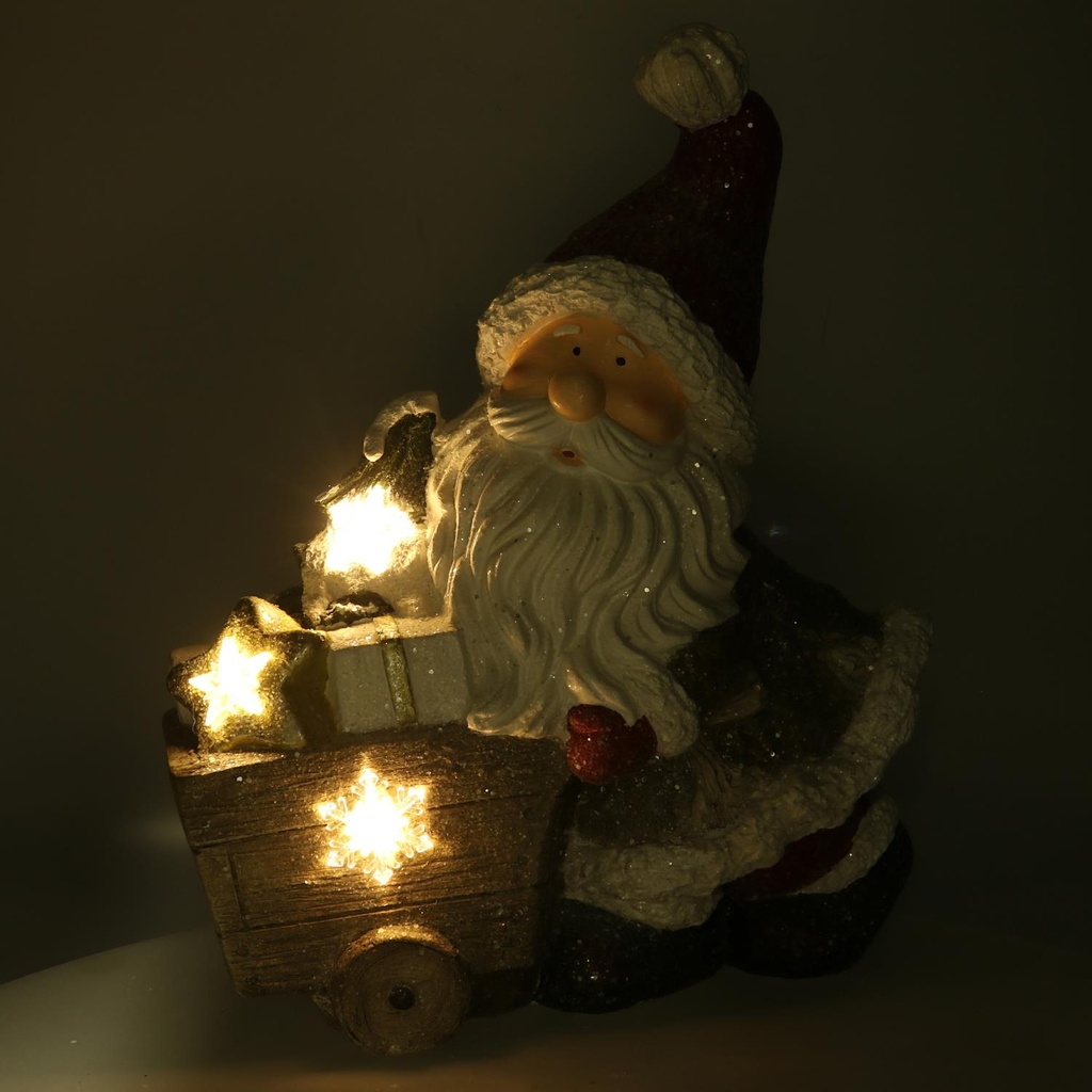 Babbo natale resina led rosso cm39,5x17,5h47,5