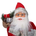 Babbo natale tessuto con slitta rosso cmh60