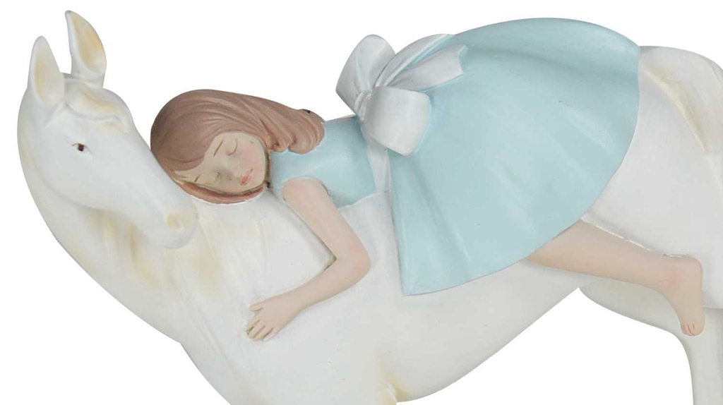 Bambina su cavallo oc-1704 cm. 20 x 9 h25