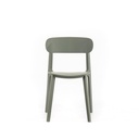 2x Sedia in polipropilene grigio chiaro 48x52x77,5h cm