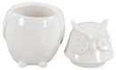 Barattolo gufo ceramica panna rf-0151 cm. 16 x 16 h 23