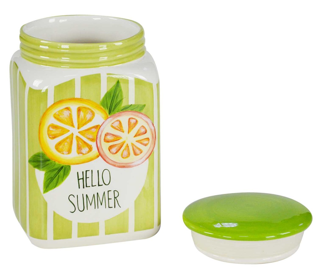 Barattolo summer con agrumi ln-4611 cm.12 x 12 h 19