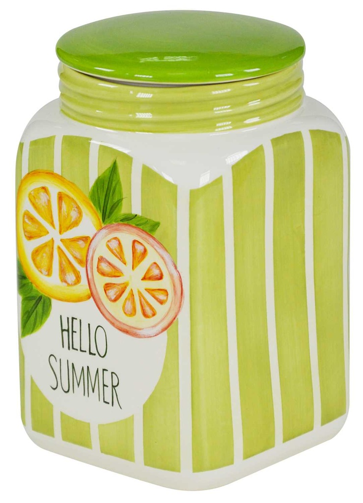 Barattolo summer con agrumi ln-4611 cm.12 x 12 h 19