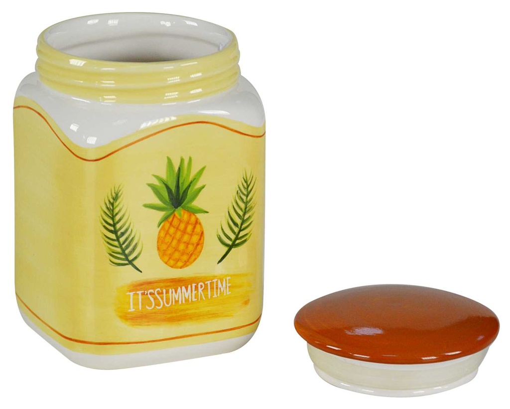 Barattolo summer con ananas ln-4612 cm.11 x 11 h 16