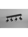 Barra Lineare 4 Faretti Spot Orientabili Metallo Nero Angelo Trio Lighting