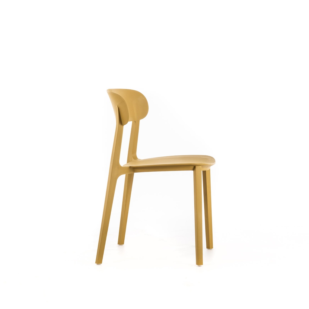 2x Sedia in polipropilene senape 48x52x77,5h cm