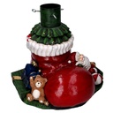 Red santa claus resin tree base cm 36x38h38