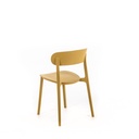 2x Sedia in polipropilene senape 48x52x77,5h cm