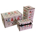 Rectangular eco-leather trunk for 1-3 gnomes cm59x36h33