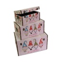 Rectangular eco-leather trunk for 1-3 gnomes cm59x36h33