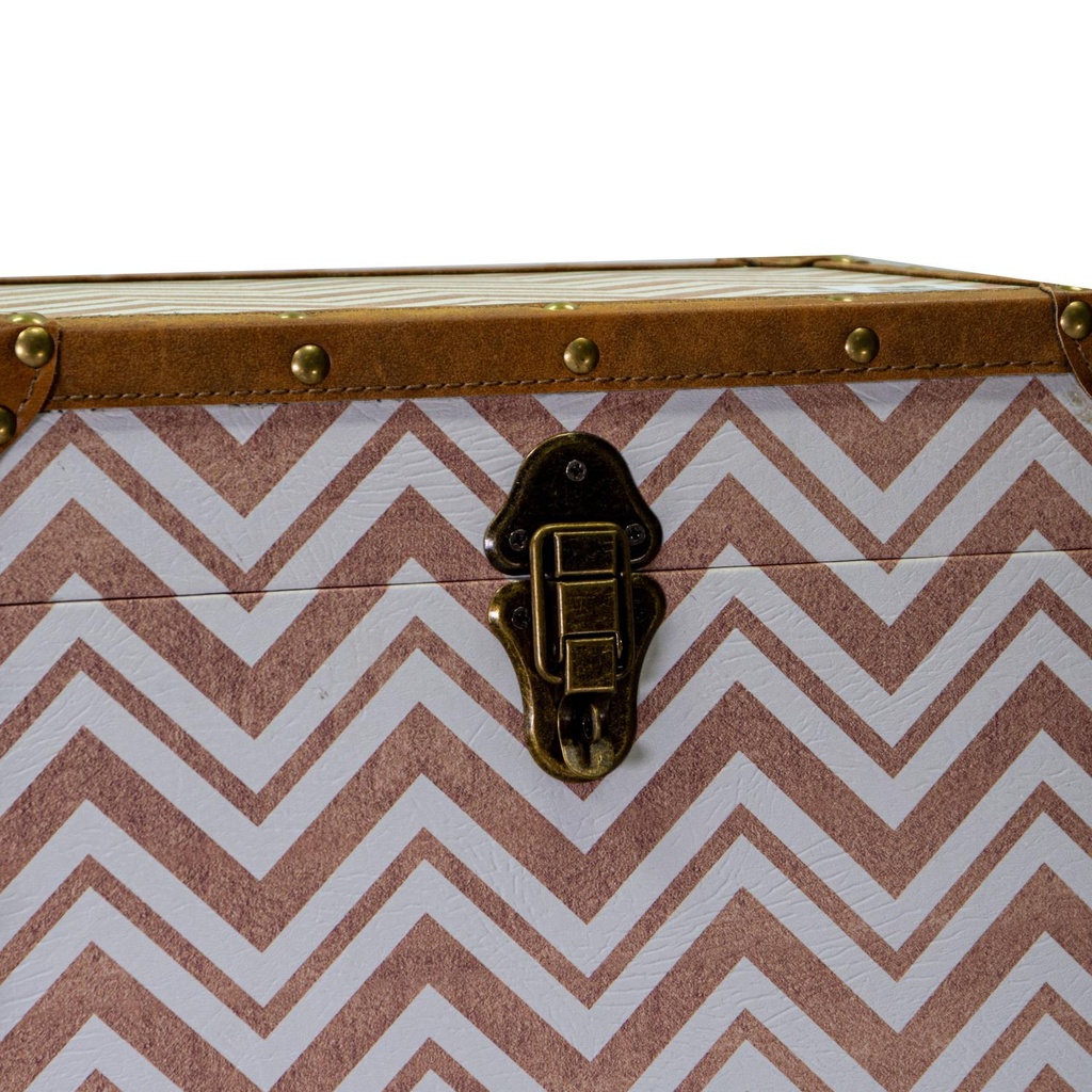 Square brown eco-leather trunk 1-3 cm50x50h40