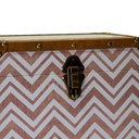 Square brown eco-leather trunk 1-3 cm50x50h40