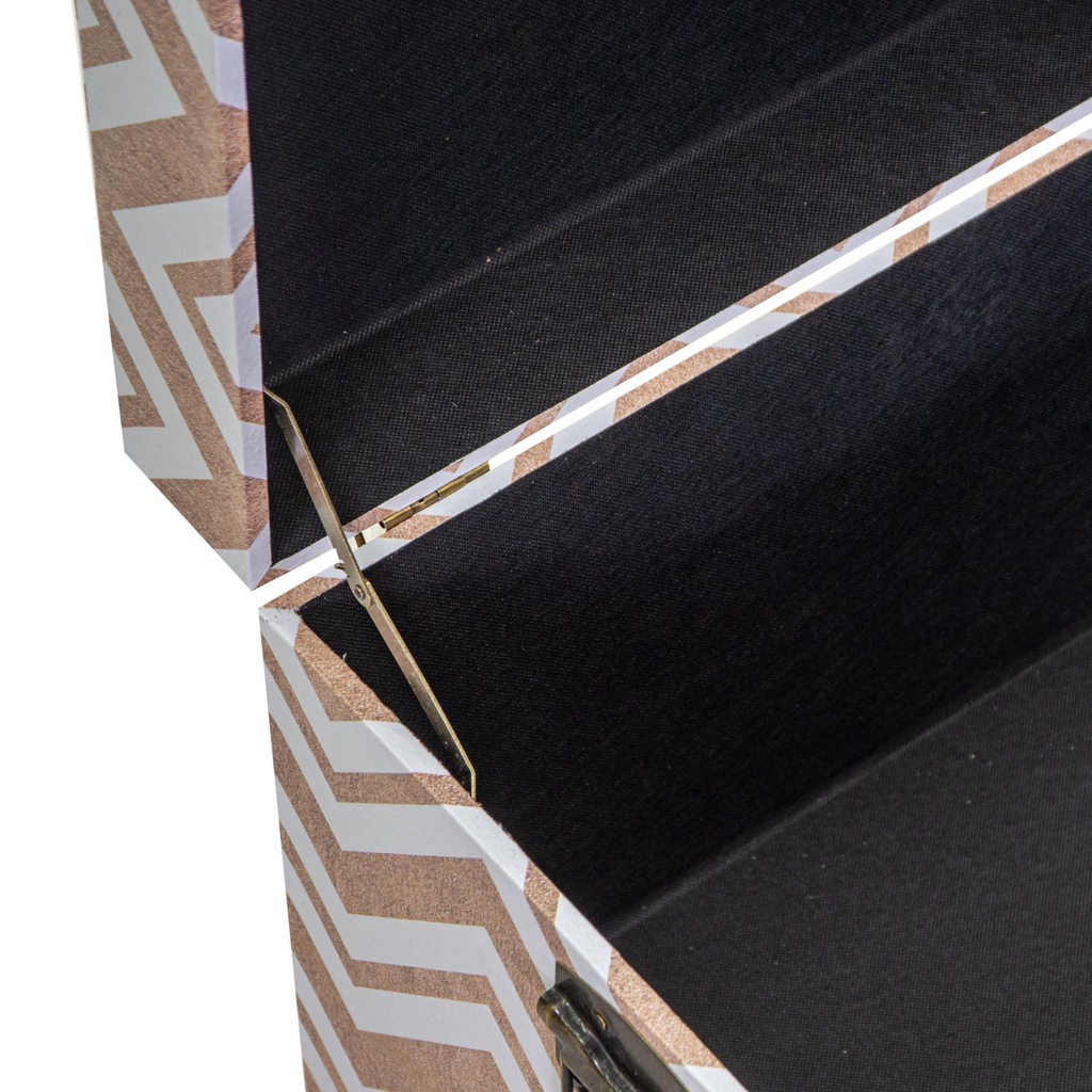 Rectangular brown eco-leather trunk 1-3 cm64x40h35