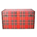 Baule ecopelle 1-3 scozzese rettangolare cm 59x36h33