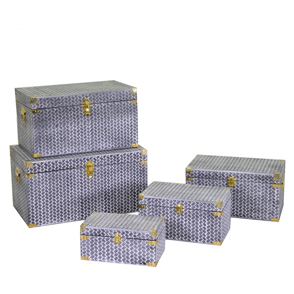 Bauli in legno n. 5 rettangolari