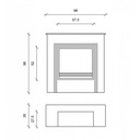Biocamino design  da terra bioetanolo bianco cm 96 x 35 x h 96