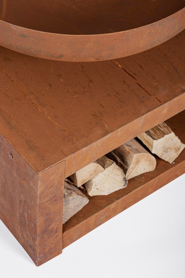 Braciere C-P.Legna Efesto Ruggine 70X38H