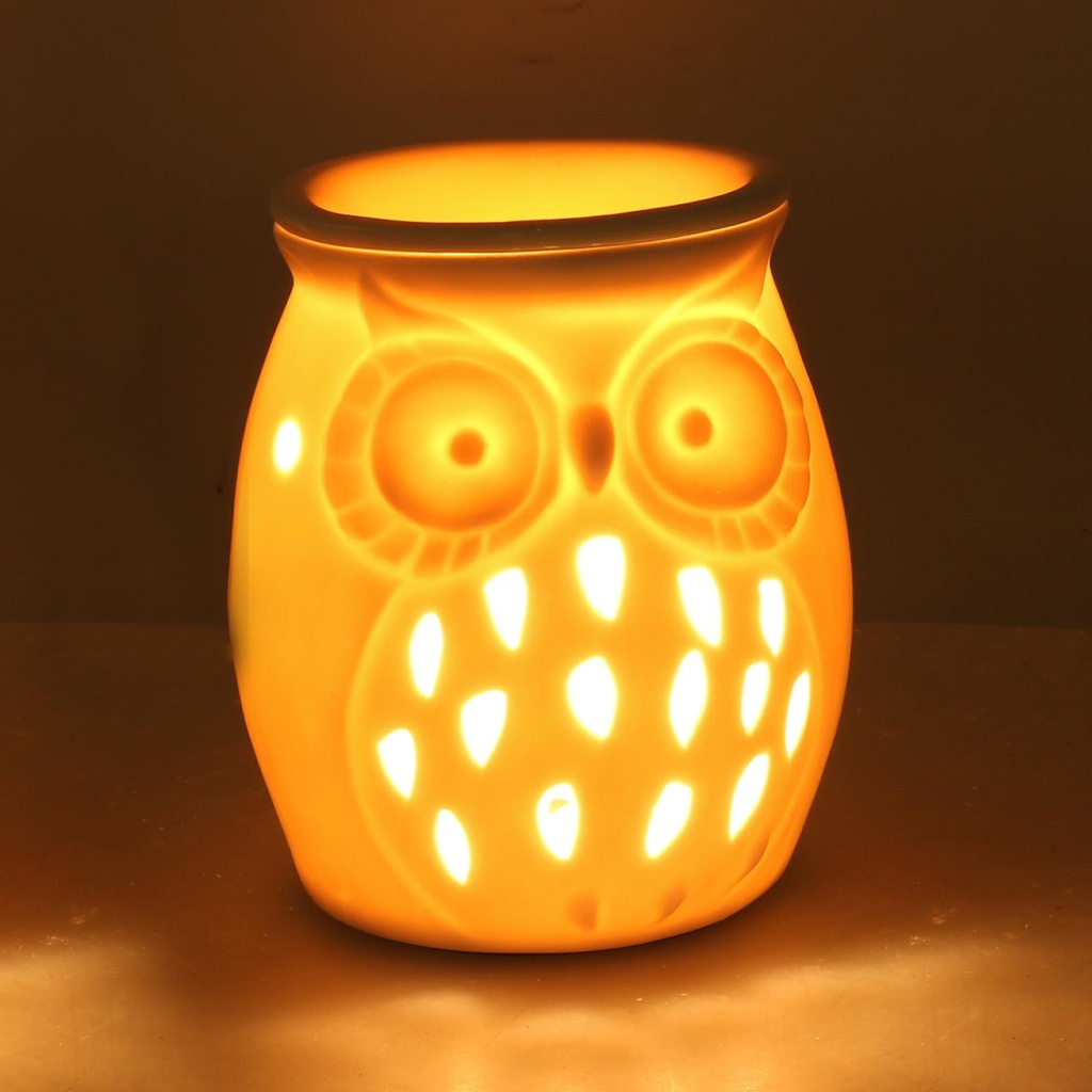 Owl ceramic essence burner with plug cmø9,5h13,5