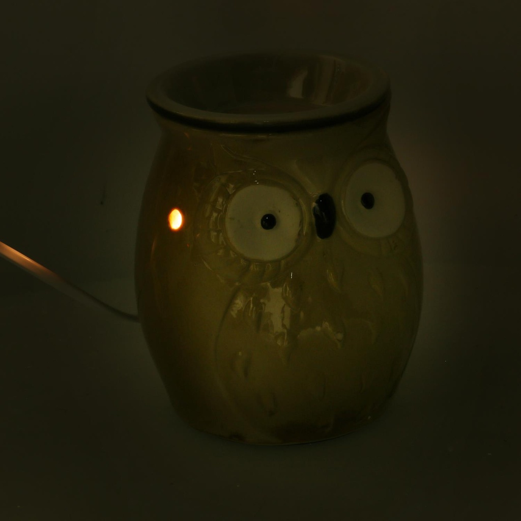 Owl ceramic essence burner with plug cmø9,5h13,5