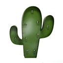Cactus metallo verde con led cm25,5x30,5x5