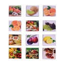 Ceramic magnet 12 pieces ass fruit with display cm7,5x7,5