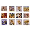 Ceramic magnet 12 pieces ass sunflowerc-display cm7,5x7,5