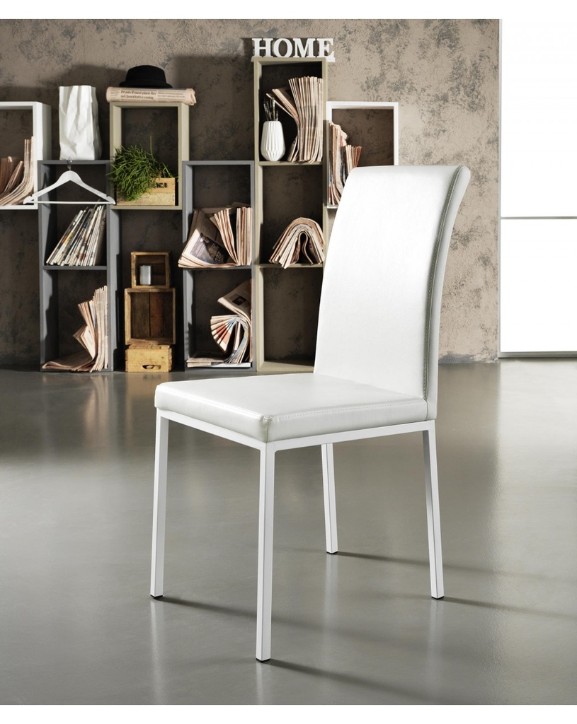 2x Sedia in similpelle bianca Flag STS