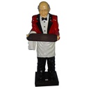 Cameriere con vassoio in resina h145 cm