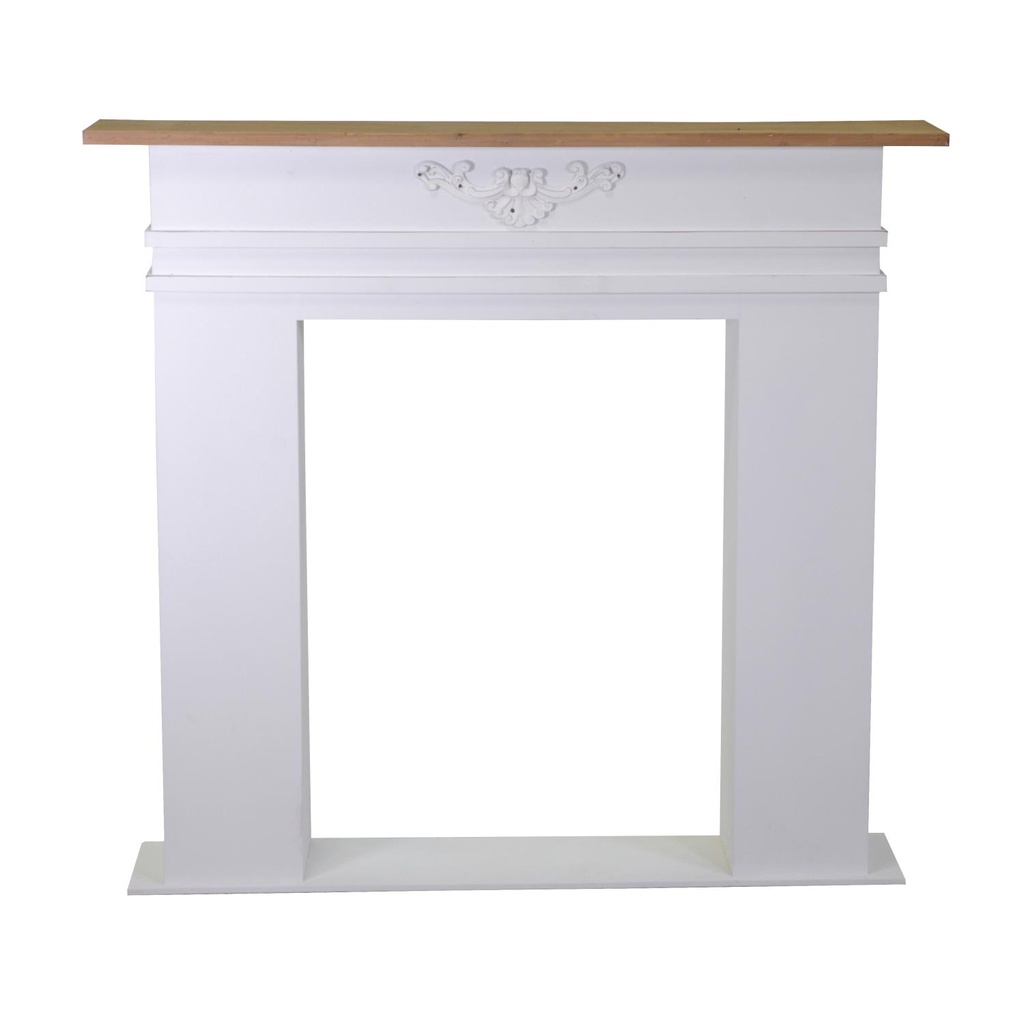 Camino legno bianco cm108x20h100