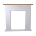 Camino legno bianco cm108x20h100