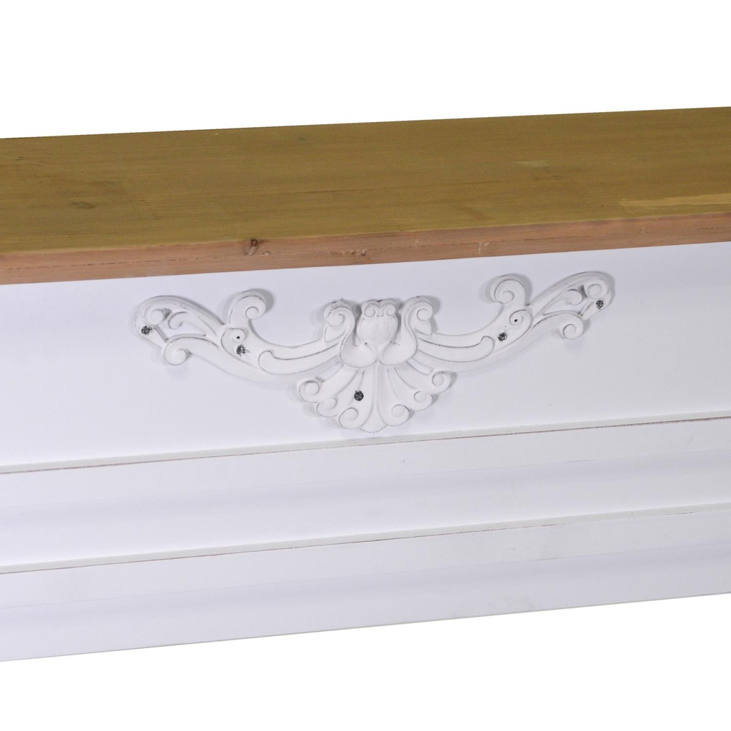 Camino legno bianco cm108x20h100