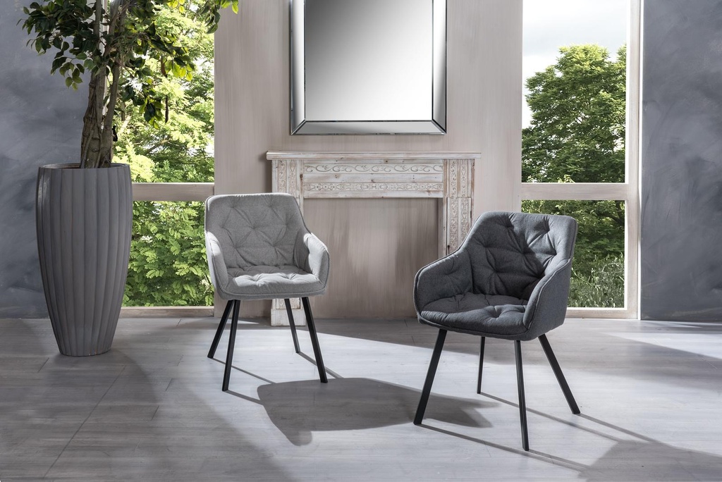 2x Sedia in tessuto 60cm x 55cm H. 79cm