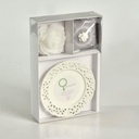 Candela c/piattino rosa venere sweet tiq cm26x17h4,5 - 8 ore