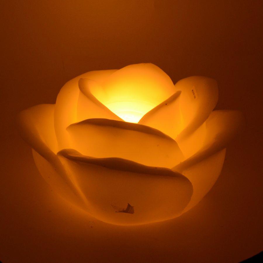 Candela Led rosa e bianco cm 32 x 20 h