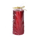 Candela paraffina con bolle rosso cmø7h15