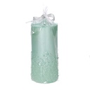 Candela paraffina con bolle turchese cmø7h15