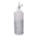 Candela paraffina led argento cm ø8h18