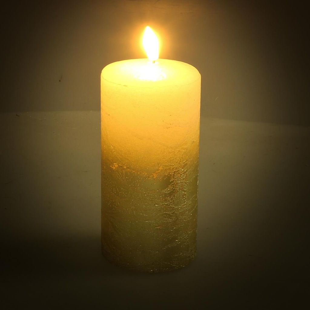 Candela paraffina led oro cm ø8h18