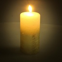 Candela paraffina led oro cm ø8h18